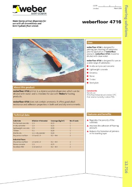 weberfloor 4716 - Technical datasheet