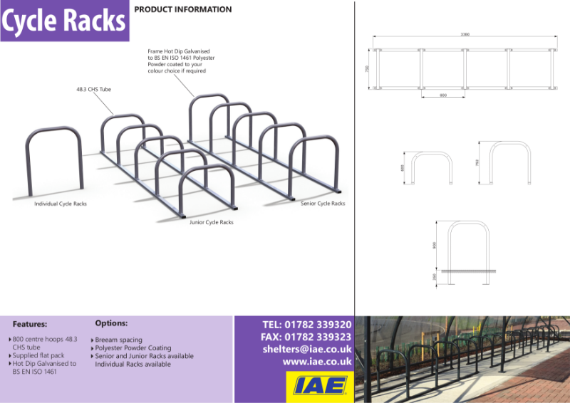 IAE Cycle Rack Product Information