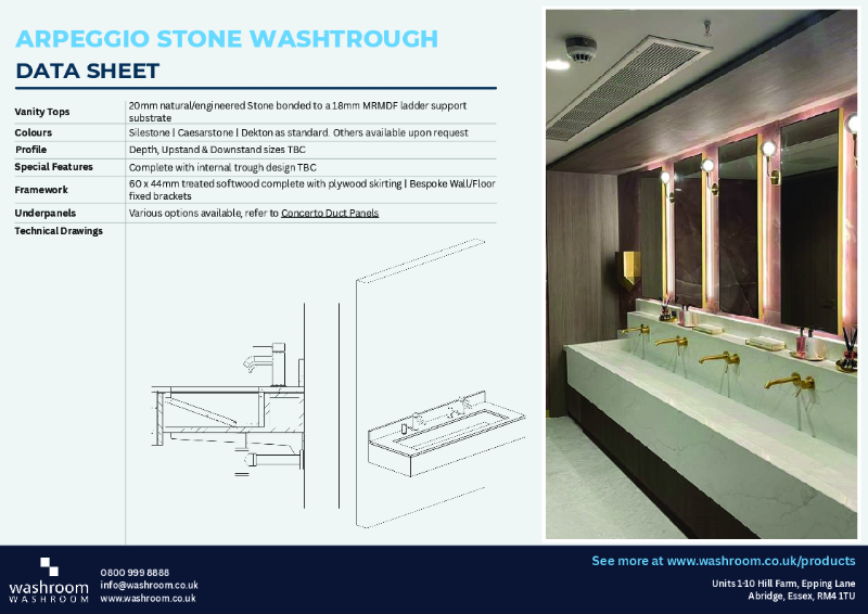 Arpeggio Stone Washtrough