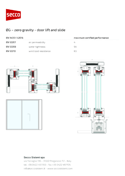 Secco Sistemi - ØG – zero gravity - door lift and slide