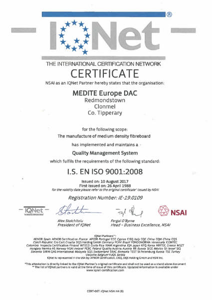 ISO 9001:2008 Certificate