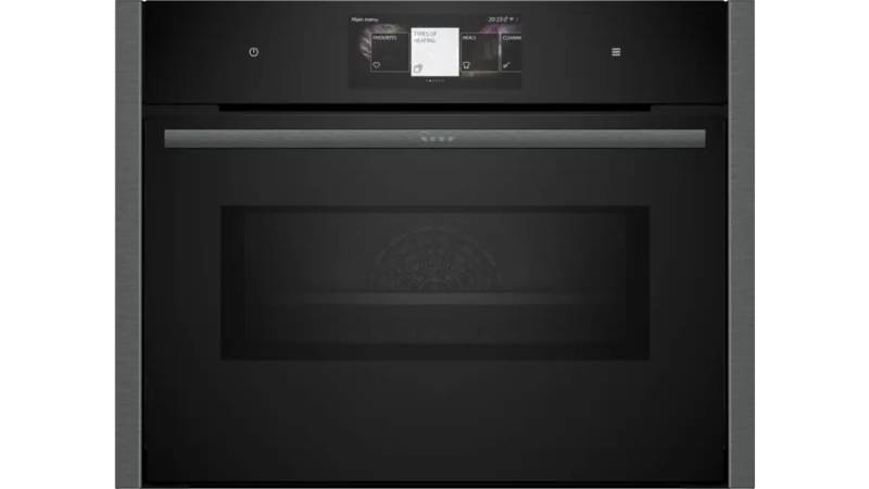 Compact 45cm ovens with Microwave Graphite grey trim