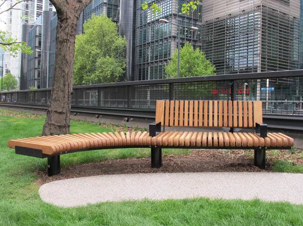 Straight & curved seating for busy public realm