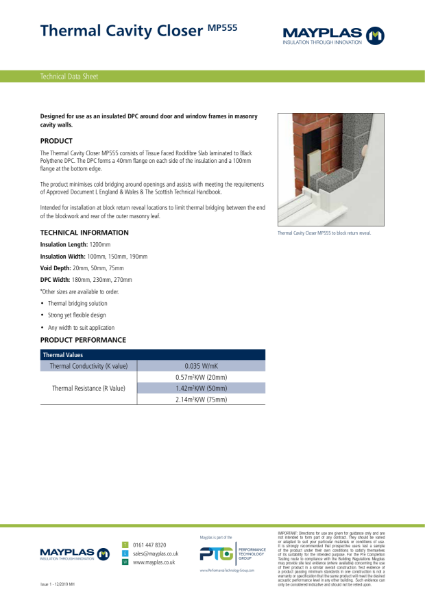 MP555 - THERMAL CAVITY CLOSER