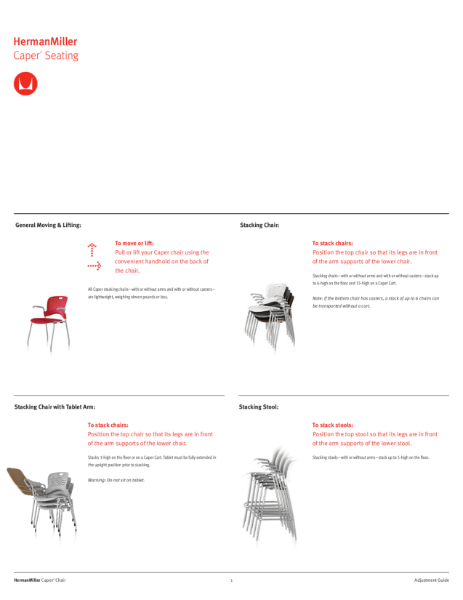 Caper Multipurpose Chair - Adjustment Guide