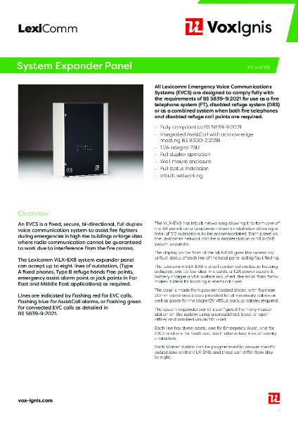 ViLX-EX8 Datasheet
