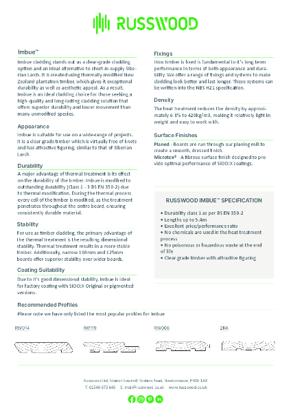 Imbue™ Factsheet