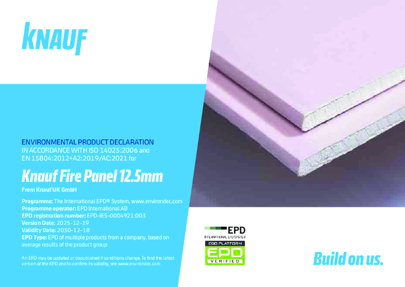 Knauf Fire Panel 12.5mm EPD
