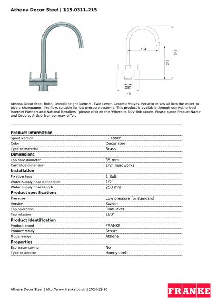 Product Sheet 115.0311.215