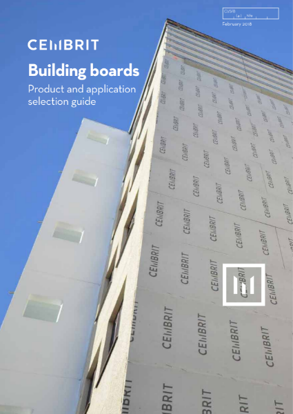 Cembrit building board product and application selection