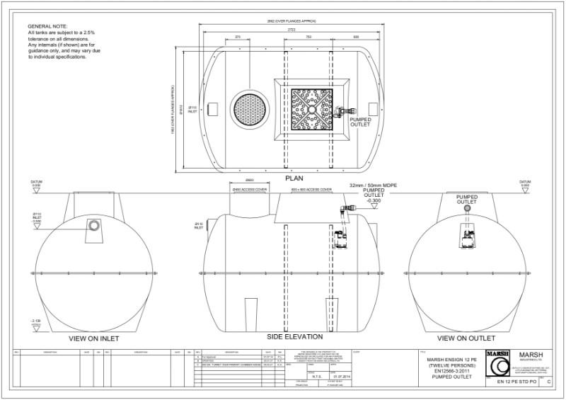 EN 12 PE STD RISER PUMPED OUTLET (Rev.C) - Round