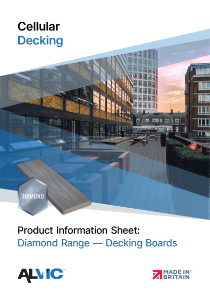 Cellular Decking Boards - Diamond Decking Range - Product Information Sheet - Alvic Plastics