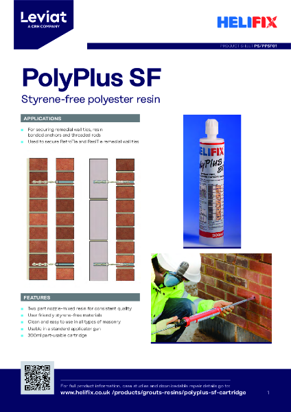 Leviat Helifix Product Sheet - PolyPlus SF