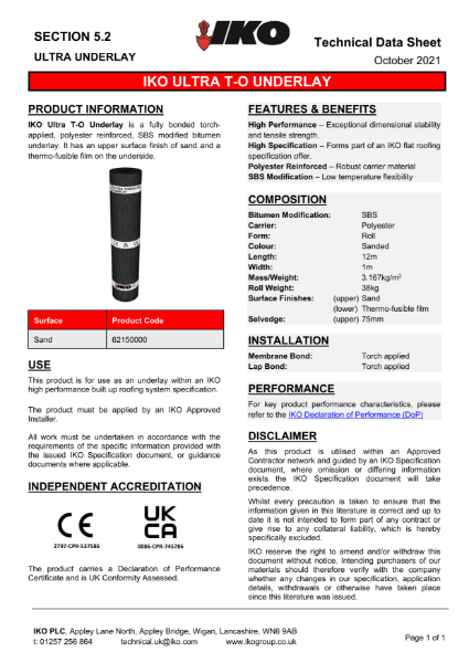 IKO-ULTRA-T-O-Underlay-TDS