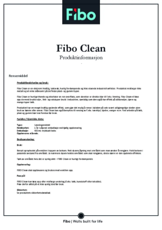Teknisk Datablad Fibo Clean