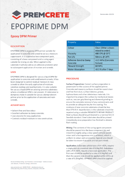 Epoprime DPM TDS