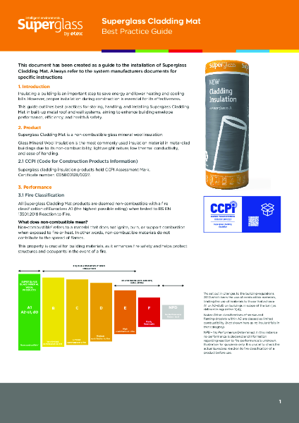 Superglass Cladding Insulation - Best Practice Guide