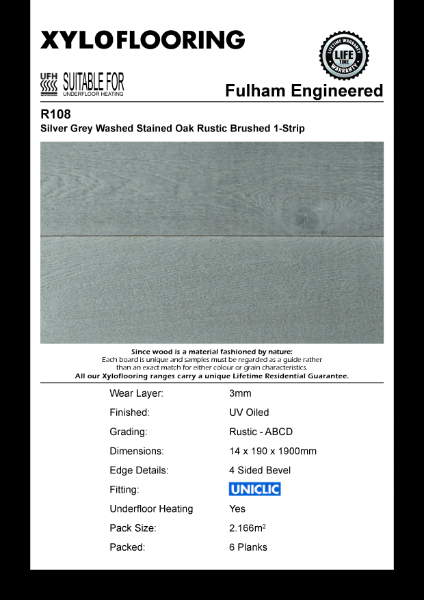 Xylo Flooring - R108 Data Sheet