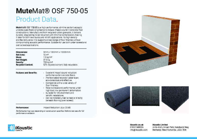 MuteMat® OSF 750-05 Data Sheet
