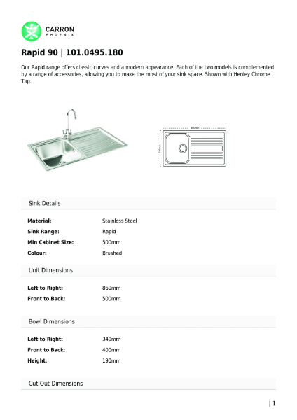 Product Sheet 101.0495.180