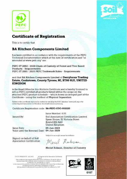 BA Components - PEFC Chain of Custody 