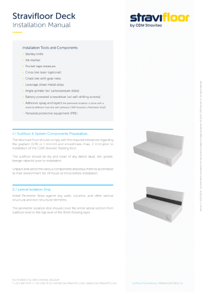 Installation Manual Stravifloor Deck