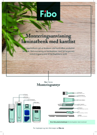 Monteringsanvisning Fibo Benkeplater