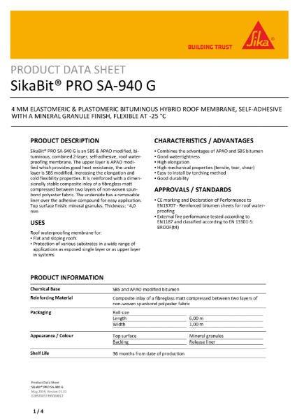 SikaBit Pro SA-940G (self adhesive)