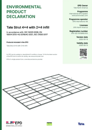 EPD-IES-0019965:002 Tate Strut 4x4 with 2x4 infill.pdf | Tate North ...