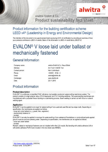 LEED Certification Evalon V