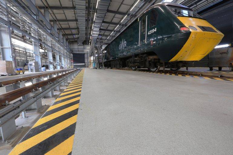 Great Western Railway - F. Ball products keep contractors on track at Great Western Railway train depot