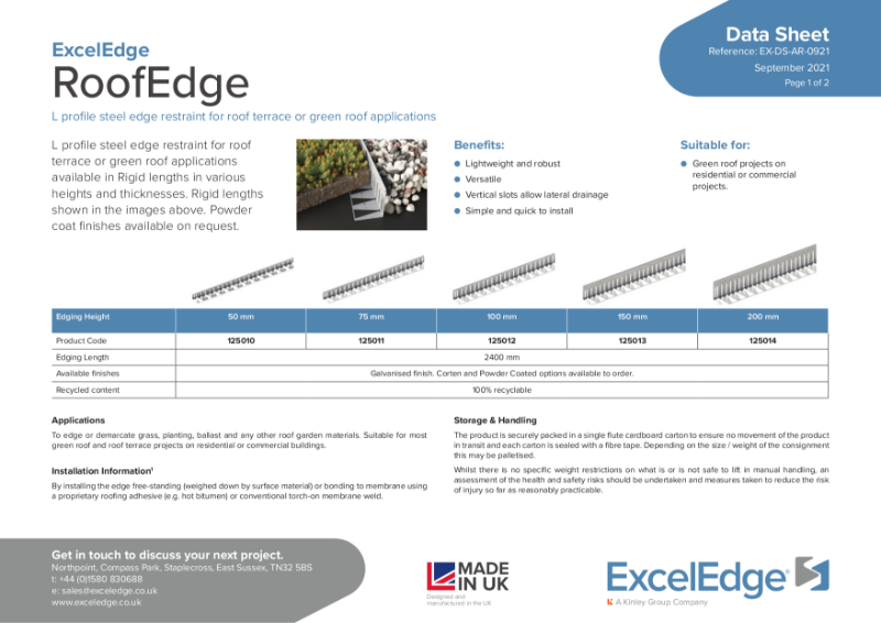 RoofEdge Data Sheet