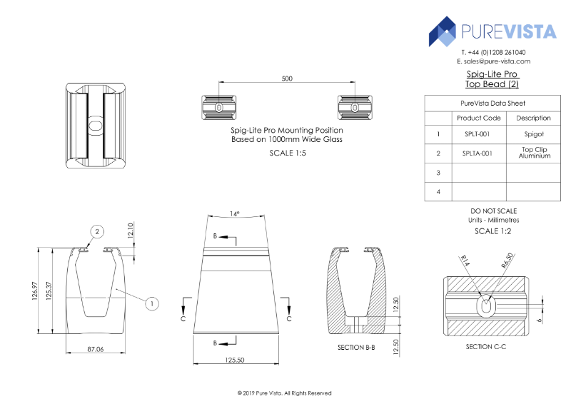 Spig-Lite Pro Glass Balustrade Drawings PDF