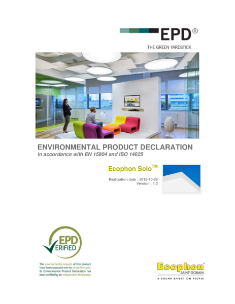 Solo Environmental Product Declaration