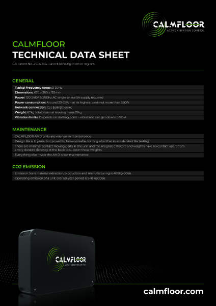 CALMFLOOR - Technical Data Sheet