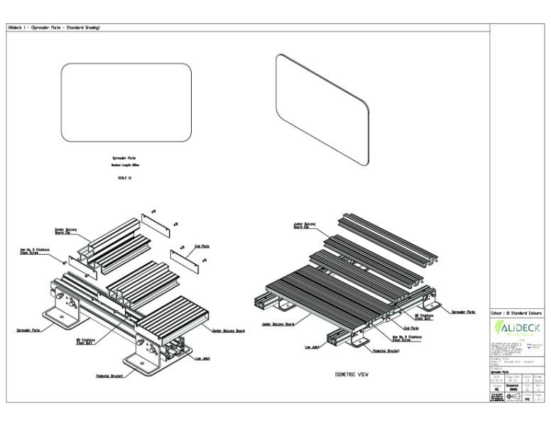 AliDeck Spreader Plate CAD