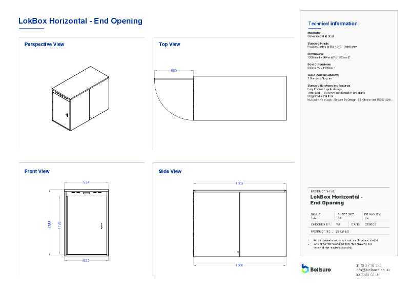 LokBox Horizontal End Opening Datasheet