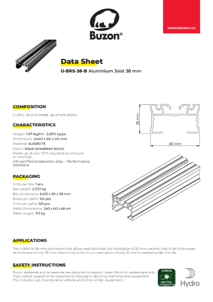 U-BRS-39mm-B Data Sheet