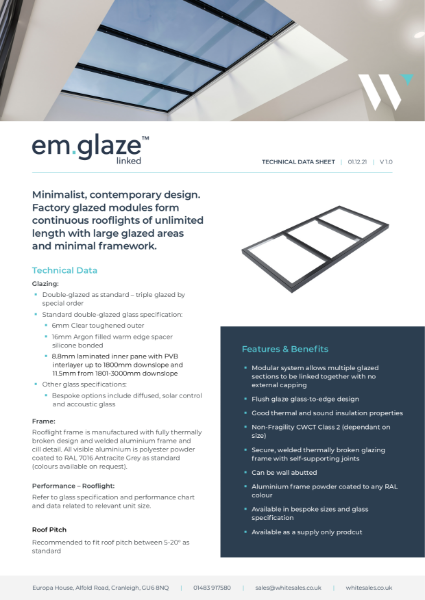Em.glaze Linked Glass Data Sheet