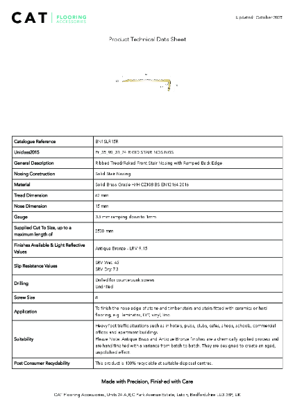 BN1SLR15R Antique Bronze Technical Datasheet