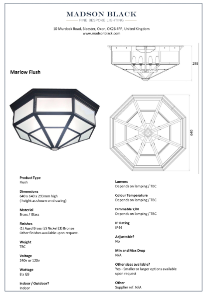Marlow Flush Chandelier