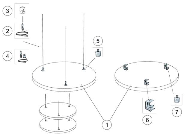 Solo™ Acoustic raft  Circle And Circle XL - Acoustic Raft