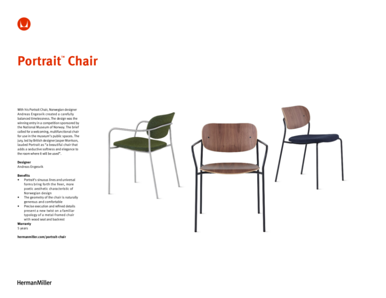 Portrait Chair - Product Sheet