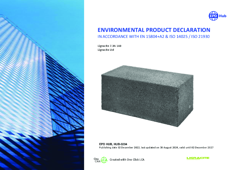 EPD - Lignacite 7.3N 140mm Block