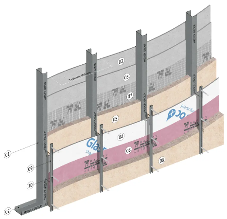 HadleySFS EXT-SFS-100-B-2X12.5-WB-GRX-50-RWA45-75RNRS - SFS Infill System