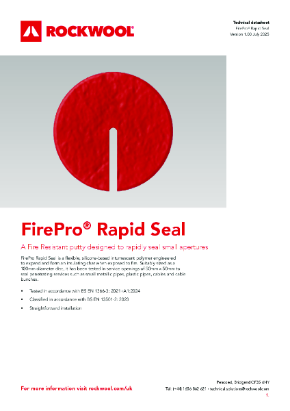 RW25 958 - Datasheets - Fire - FirePro Rapid Seal - v2