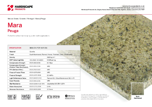 Mara Peuga Hardscape Datasheet