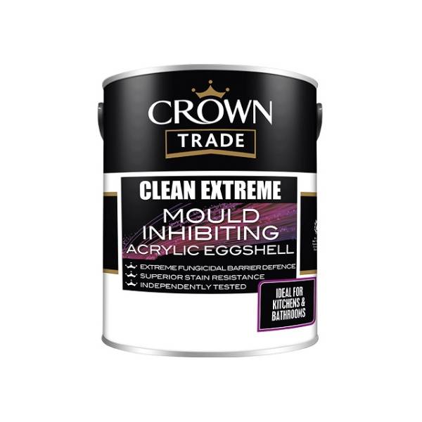 Crown Trade Clean Extreme Mould Inhibiting Acrylic Eggshell