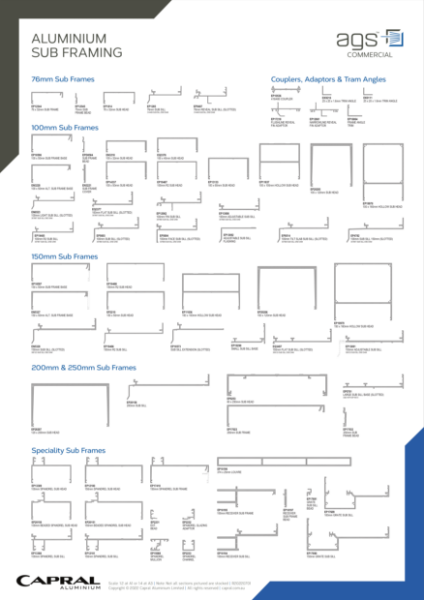 Extrusion Wall chart AGS subframing 2207