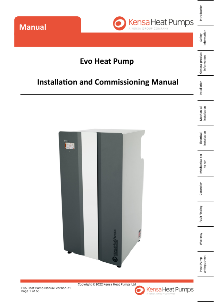 Evo Heat Pump - Installation and Commissioning Manual